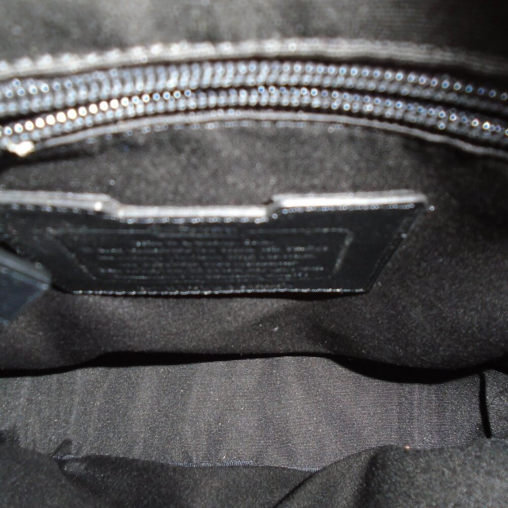 NEW COACH UNISEX SIGNATURE C LOGO BLACK GUNMETAL FLIGHT BAG PURSE TOTE F70848 - Picture 8 of 11